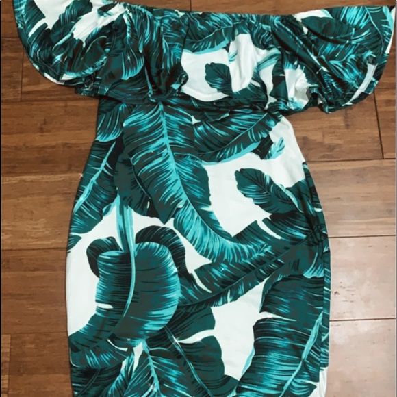 Palm print sz small women’s dress - Picture 1 of 1